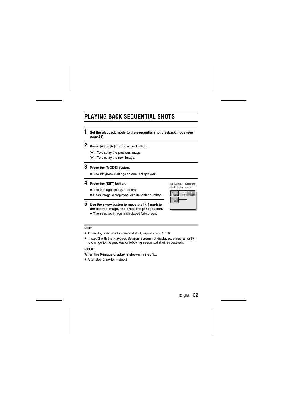 Playing back sequential shots | Fisher VPC-R1 User Manual | Page 37 / 87