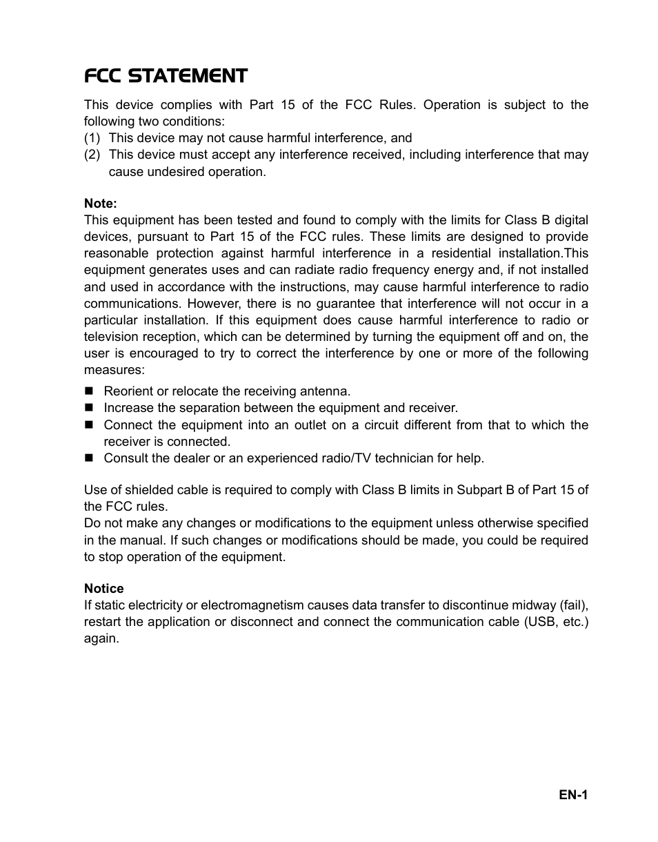 Fcc statement | Fisher VPC-T850 User Manual | Page 2 / 43