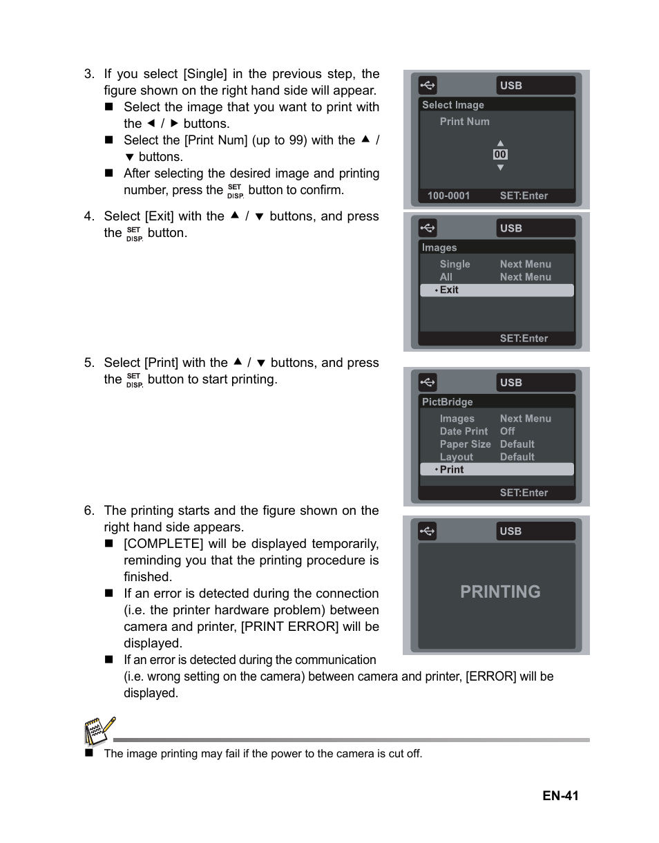 Printing | Fisher VPC-T850 User Manual | Page 42 / 43