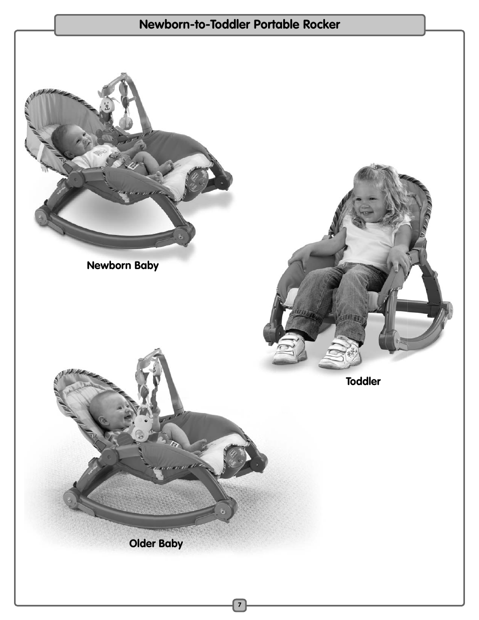 Newborn-to-toddler portable rocker | Fisher LO540 User Manual | Page 7 / 12