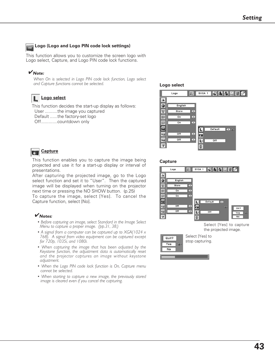 Setting | Fisher PLC-XU100 User Manual | Page 43 / 66