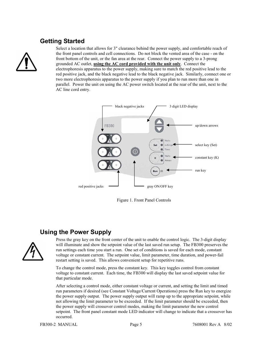 Getting started, Using the power supply | Fisher FB300-2 User Manual | Page 6 / 43