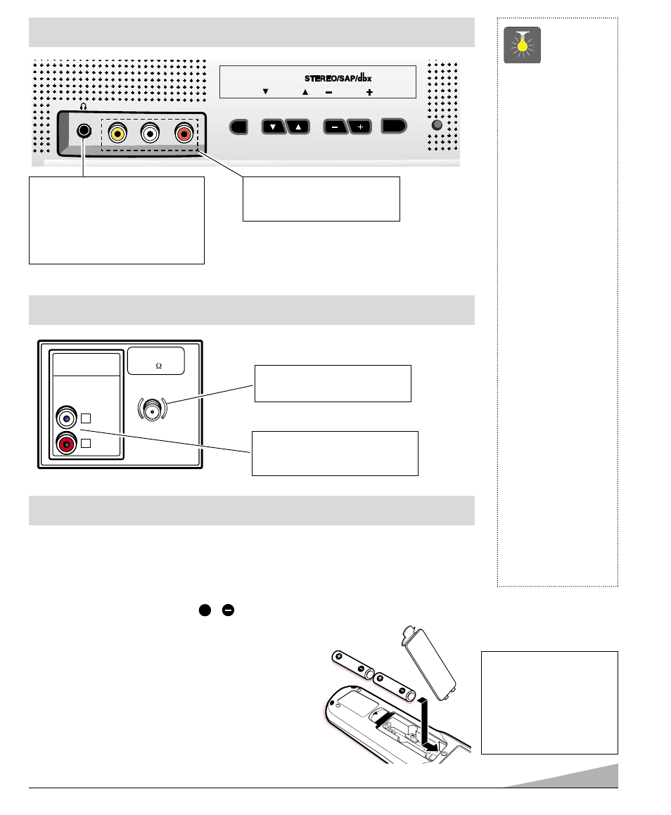 Front panel, Quicktips, Rear panel remote control | Fisher PC-20S00M User Manual | Page 5 / 32