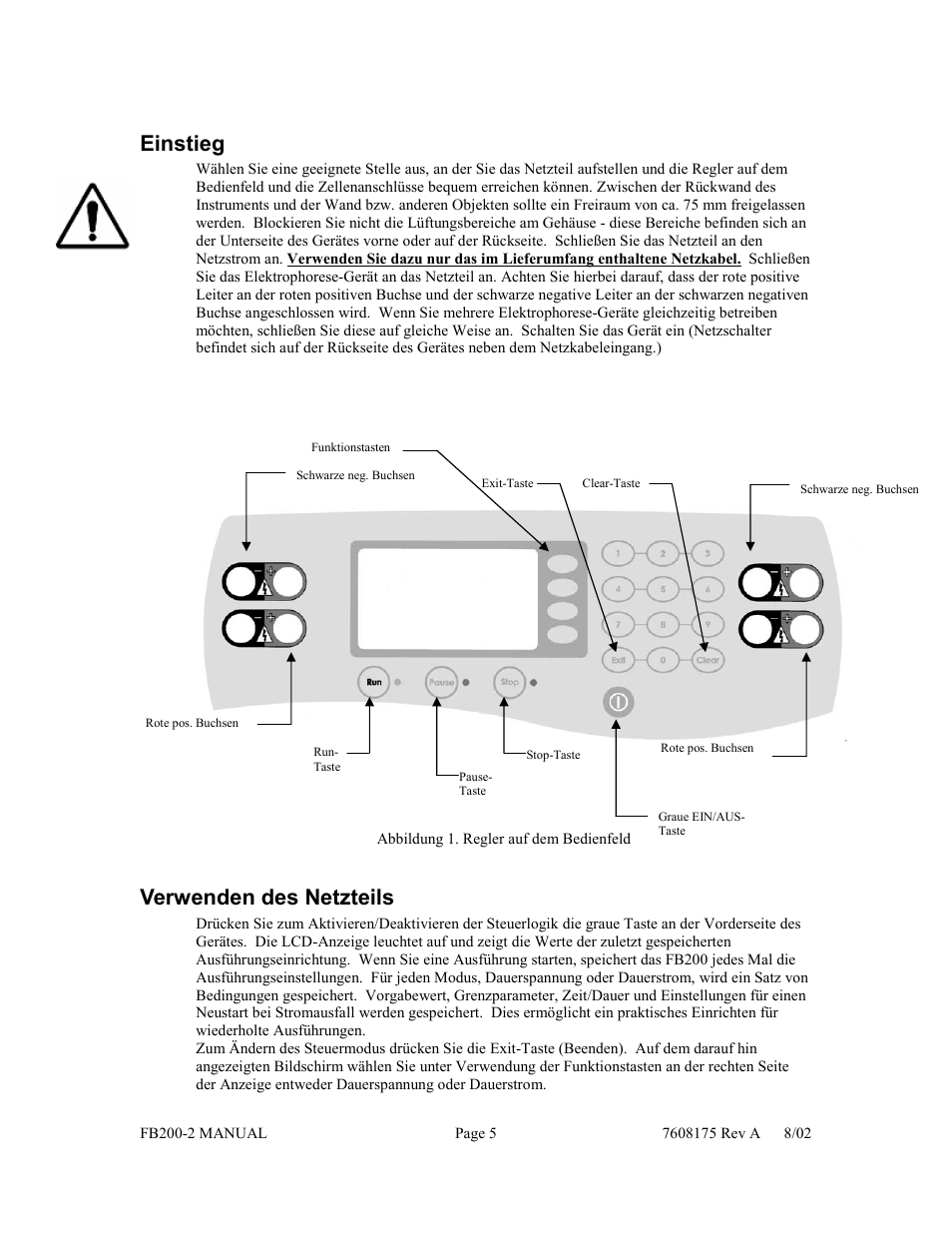 Einstieg, Verwenden des netzteils | Fisher FB200-2 User Manual | Page 26 / 42