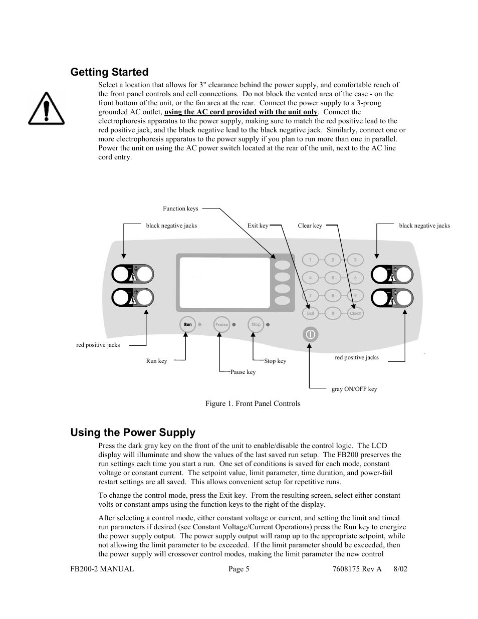 Getting started, Using the power supply | Fisher FB200-2 User Manual | Page 6 / 42