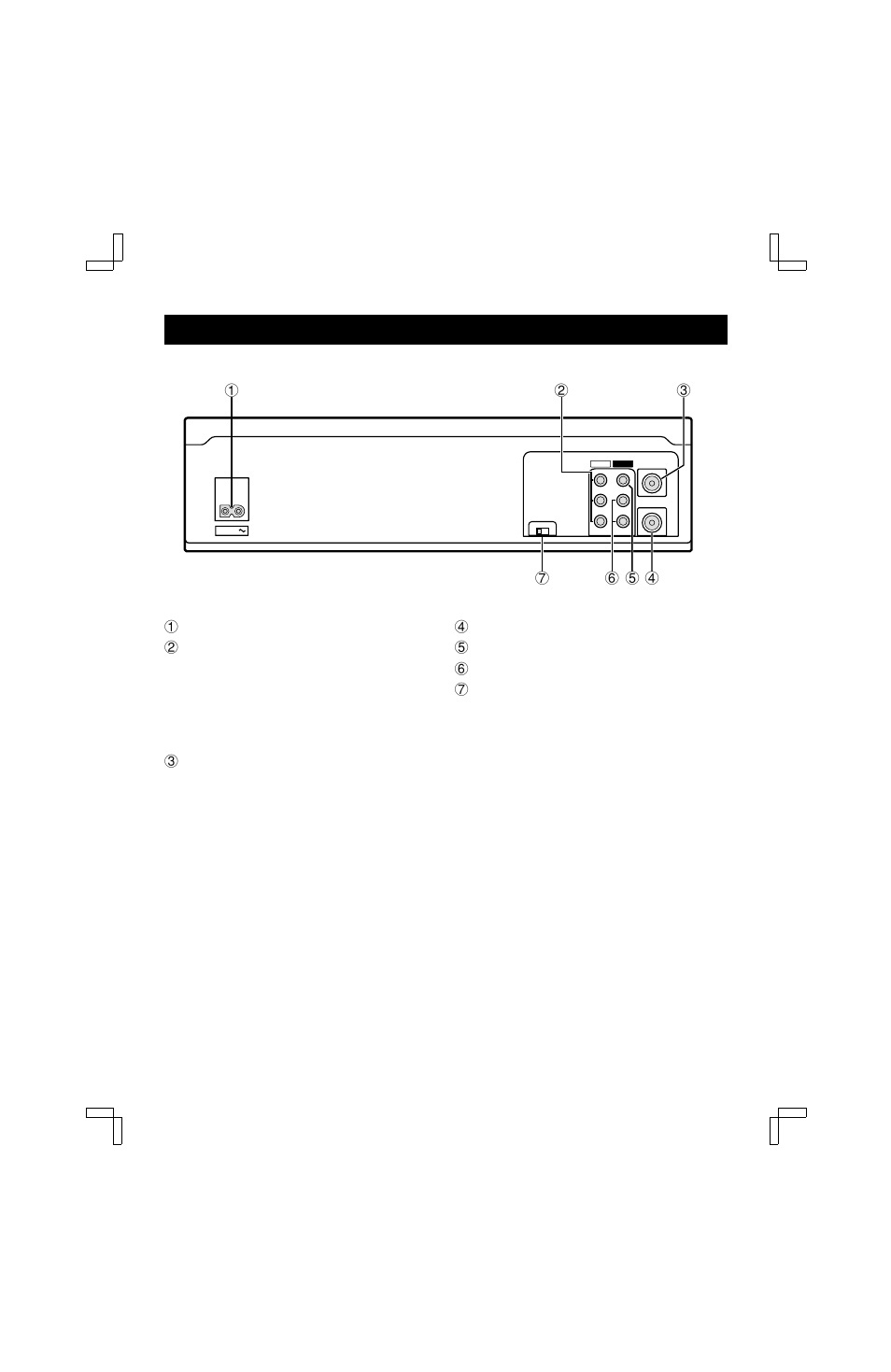 Locations of controls and indicators back panel 1 | Fisher FVH-T619 User Manual | Page 7 / 42