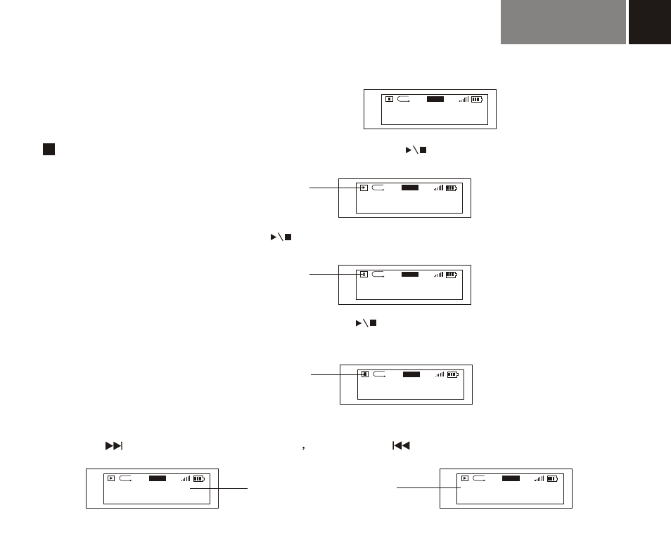 Т³гж 11, Music playing functions, The default osd is stop state under music mode | Foxda Tech FM-6602 User Manual | Page 11 / 32