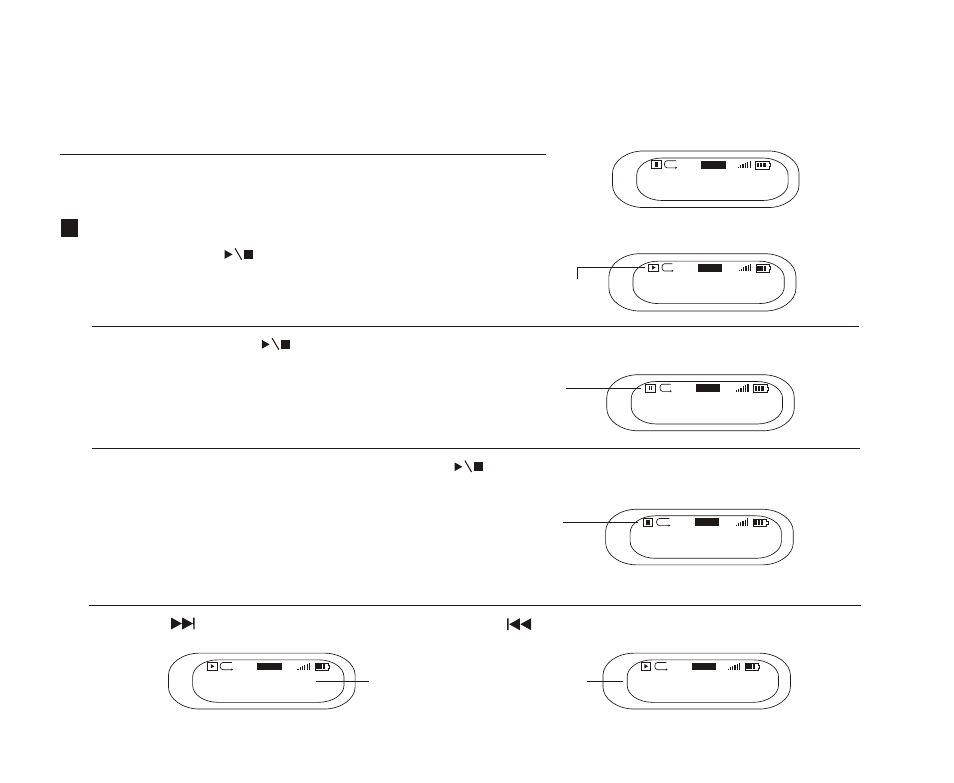 Т³гж 12, Music playing functions, The default osd is in stop status under music mode | Foxda Tech FM-6603 User Manual | Page 12 / 35