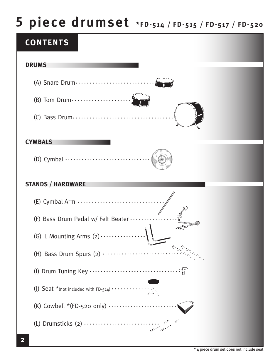 First Act FD-515 User Manual | Page 2 / 4