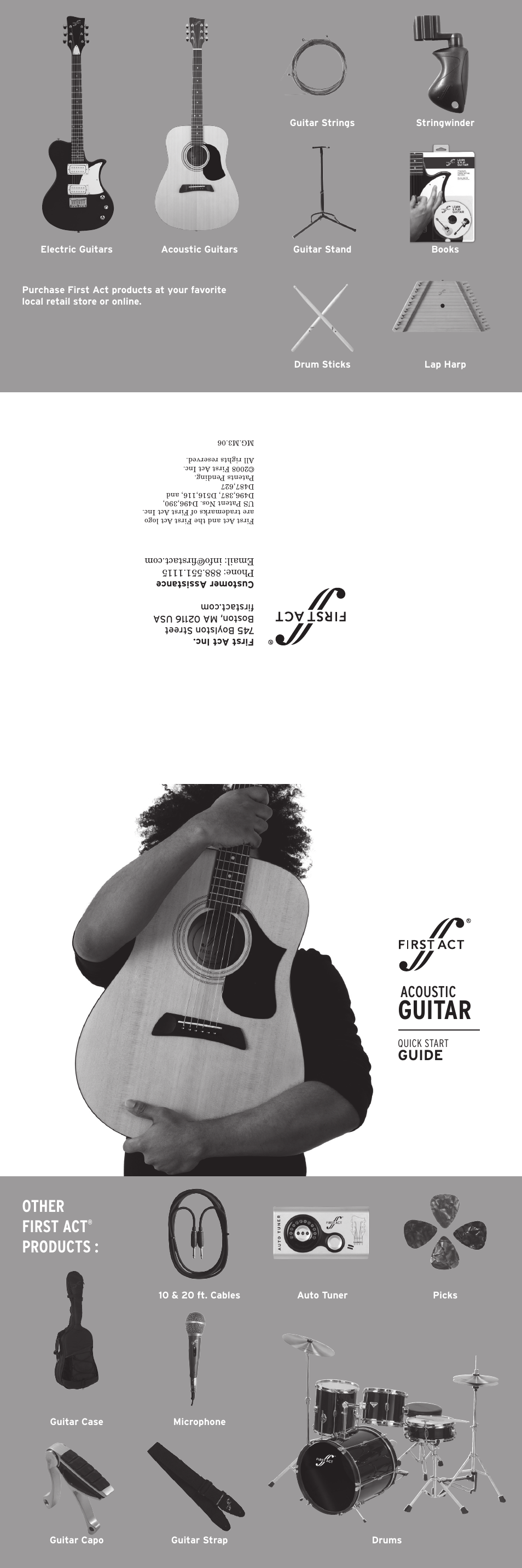 First Act Acoustic Guitar User Manual | 2 pages