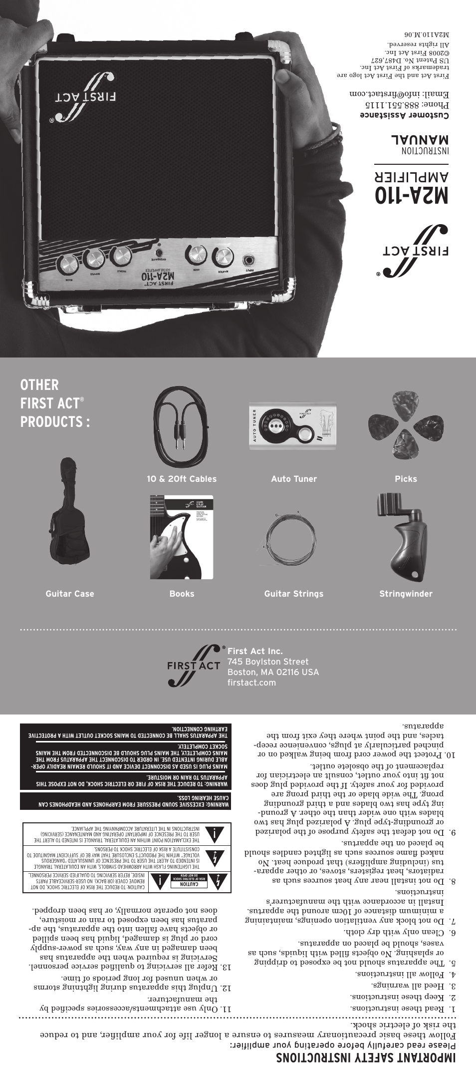 First Act M2A-110 User Manual | 2 pages