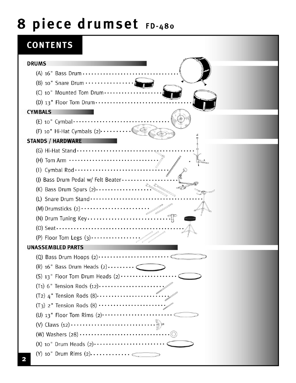 First Act FD-480 User Manual | Page 2 / 4