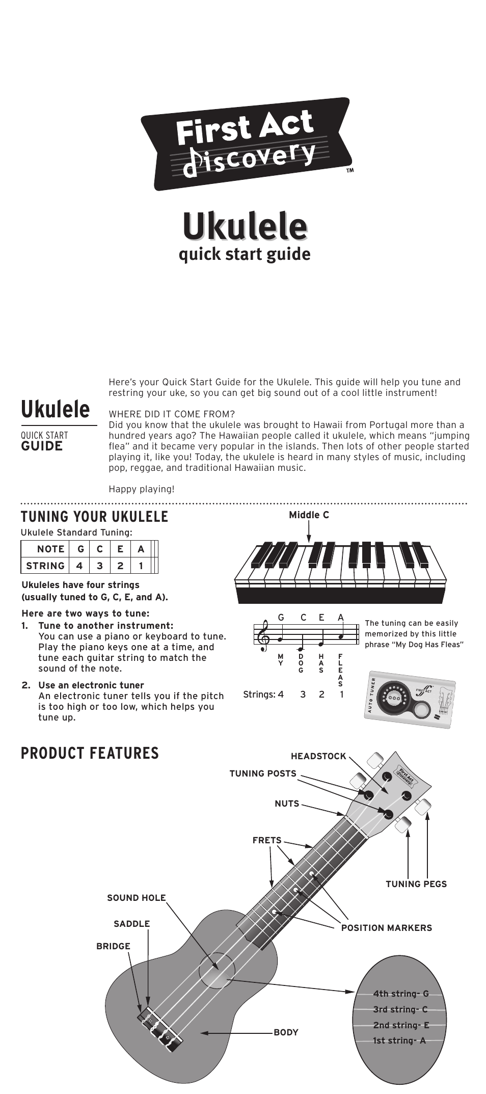 First Act Ukulele None User Manual | 2 pages