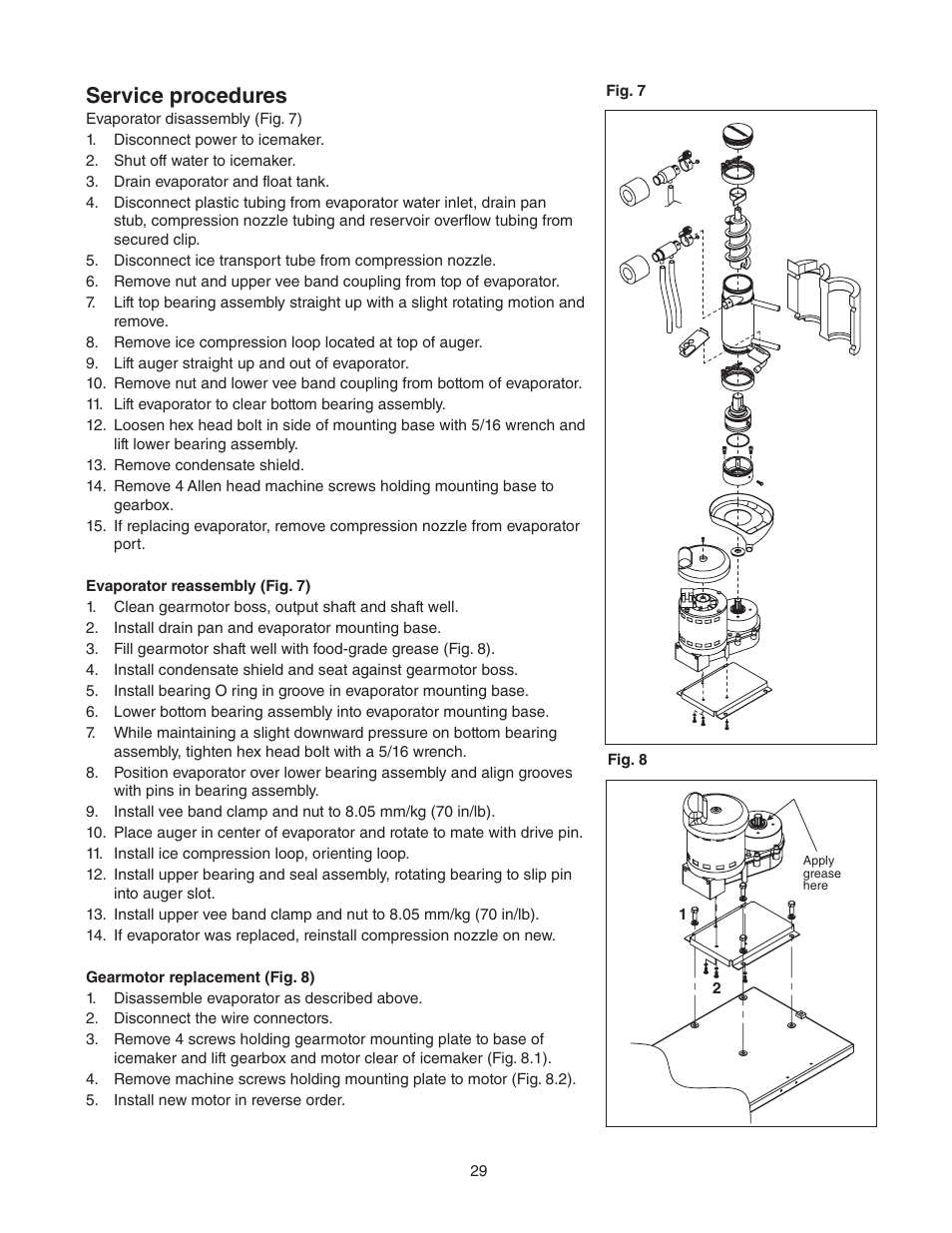 Service procedures | Follett MCC400A/W User Manual | Page 29 / 40