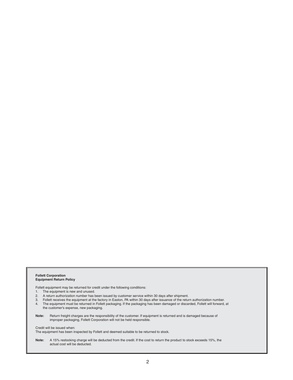 Follett T400A/W User Manual | Page 2 / 40