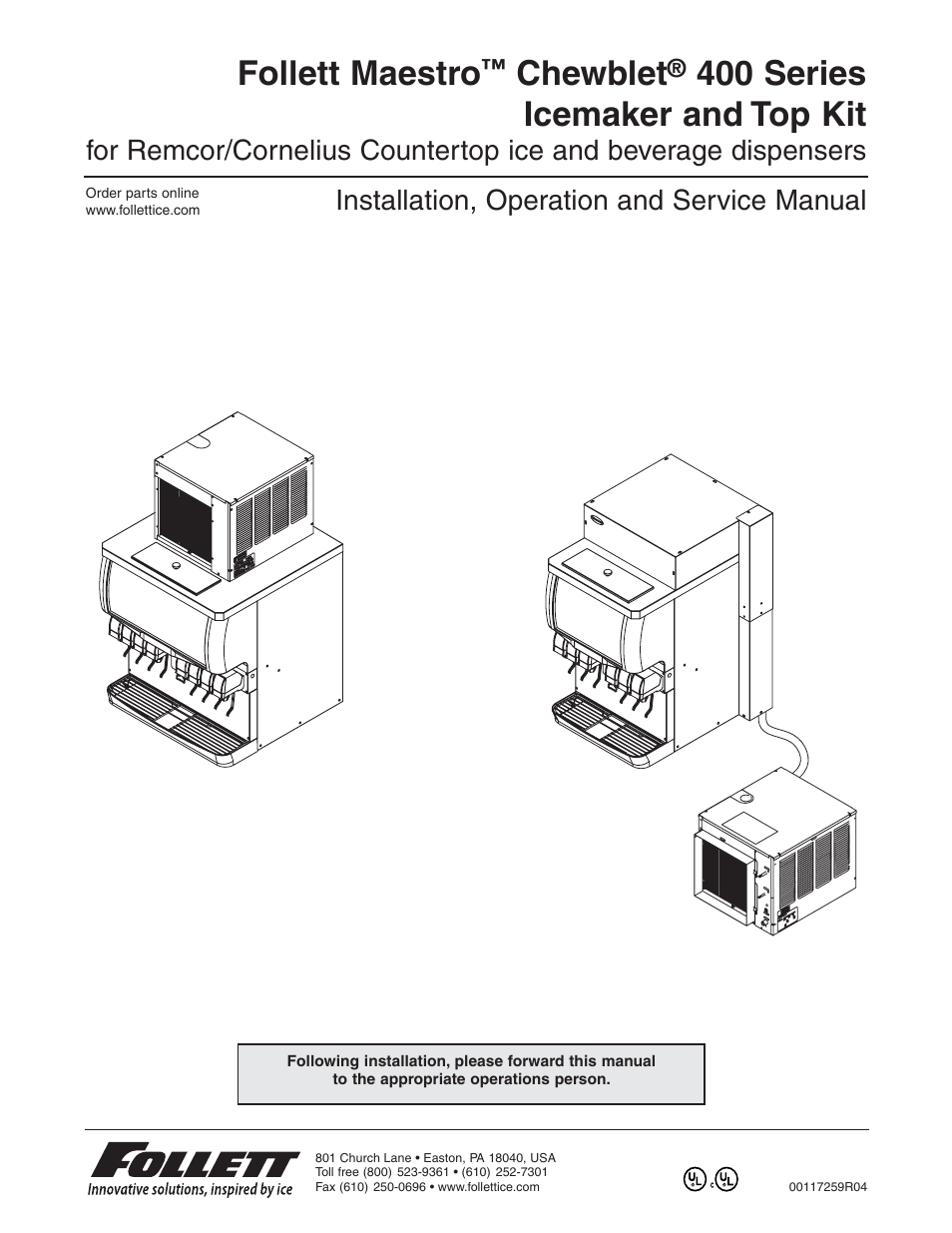 Follett 400 Series User Manual | 20 pages