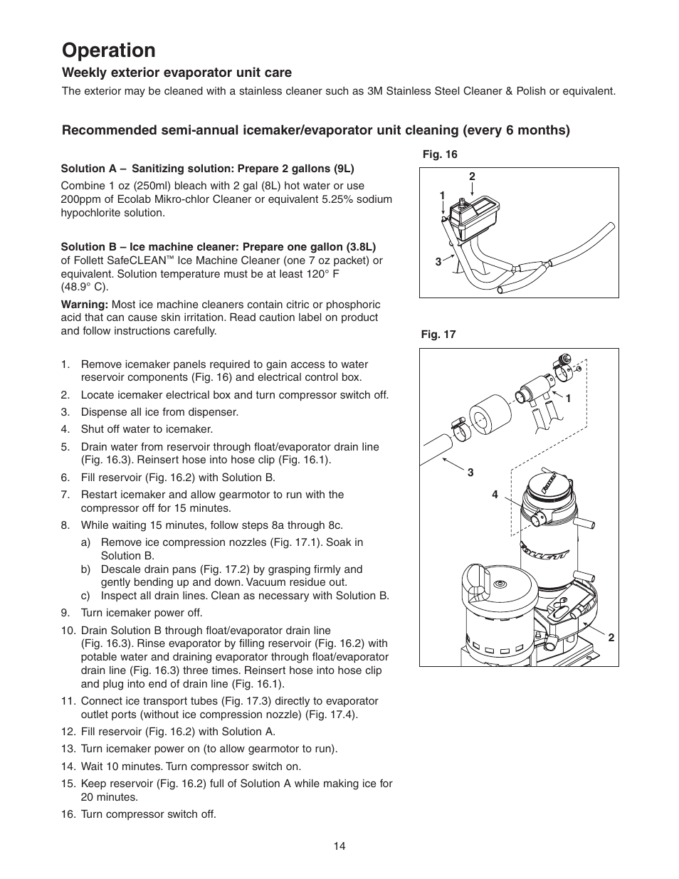 Operation | Follett 400 Series User Manual | Page 14 / 20