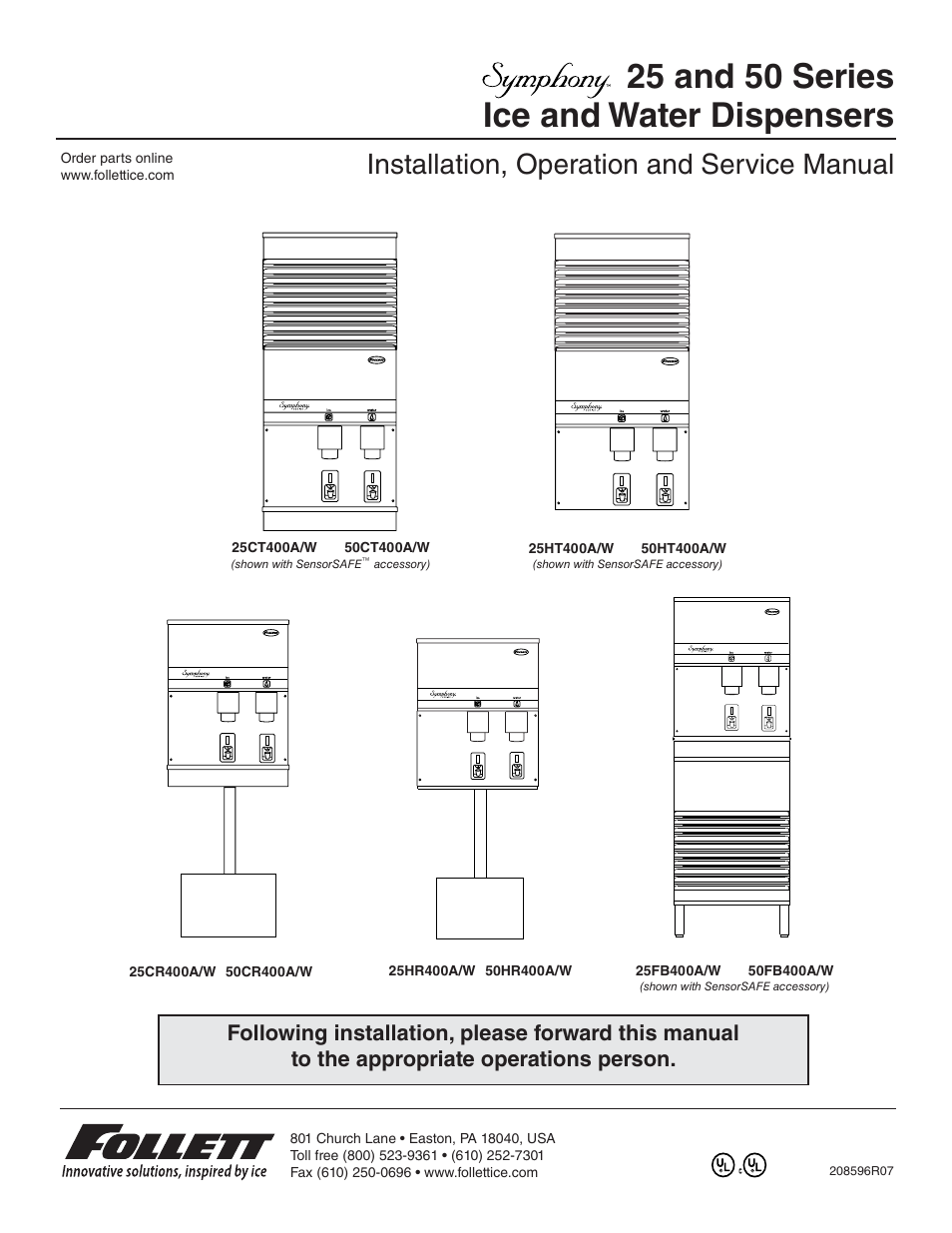 Follett 25 User Manual | 32 pages