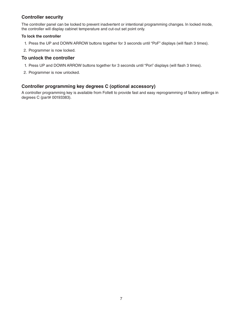 Follett FZR Series User Manual | Page 7 / 20
