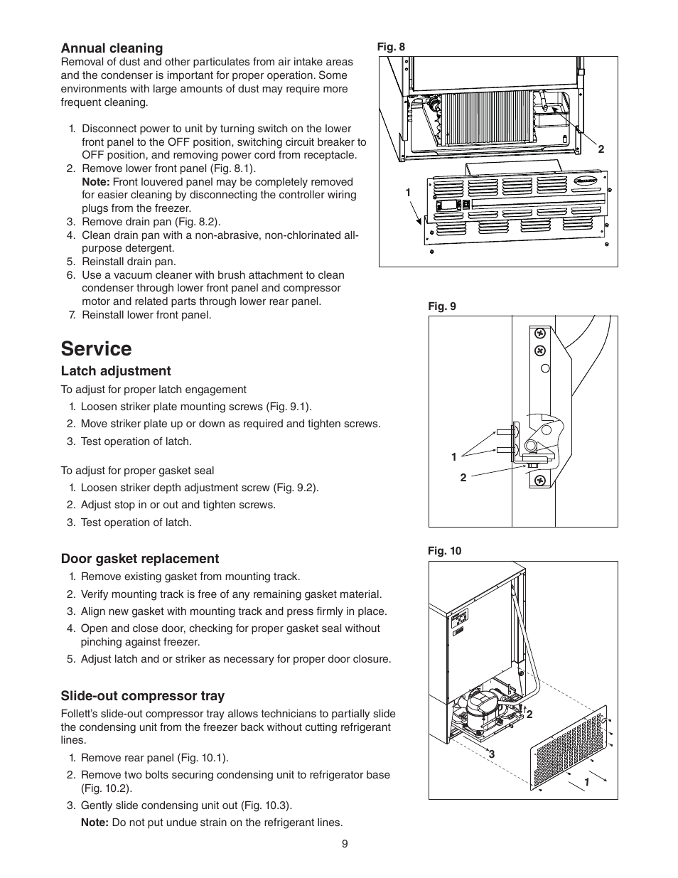 Service | Follett FZR Series User Manual | Page 9 / 20