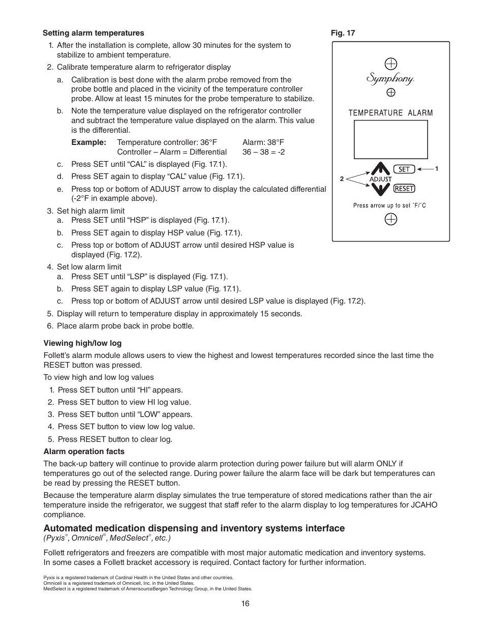 Follett REF Series User Manual | Page 16 / 20