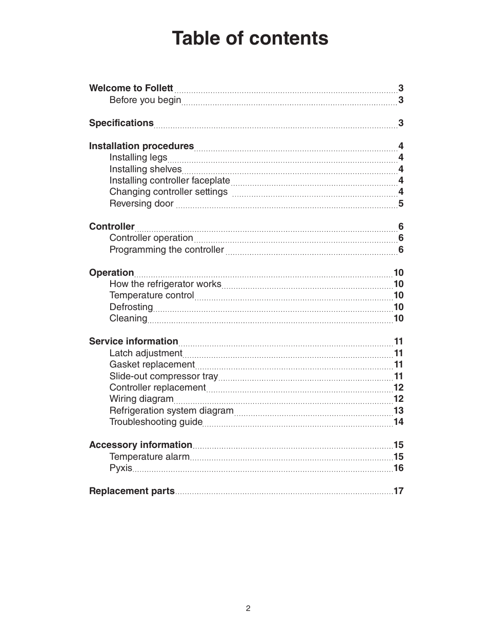 Follett REF Series User Manual | Page 2 / 20