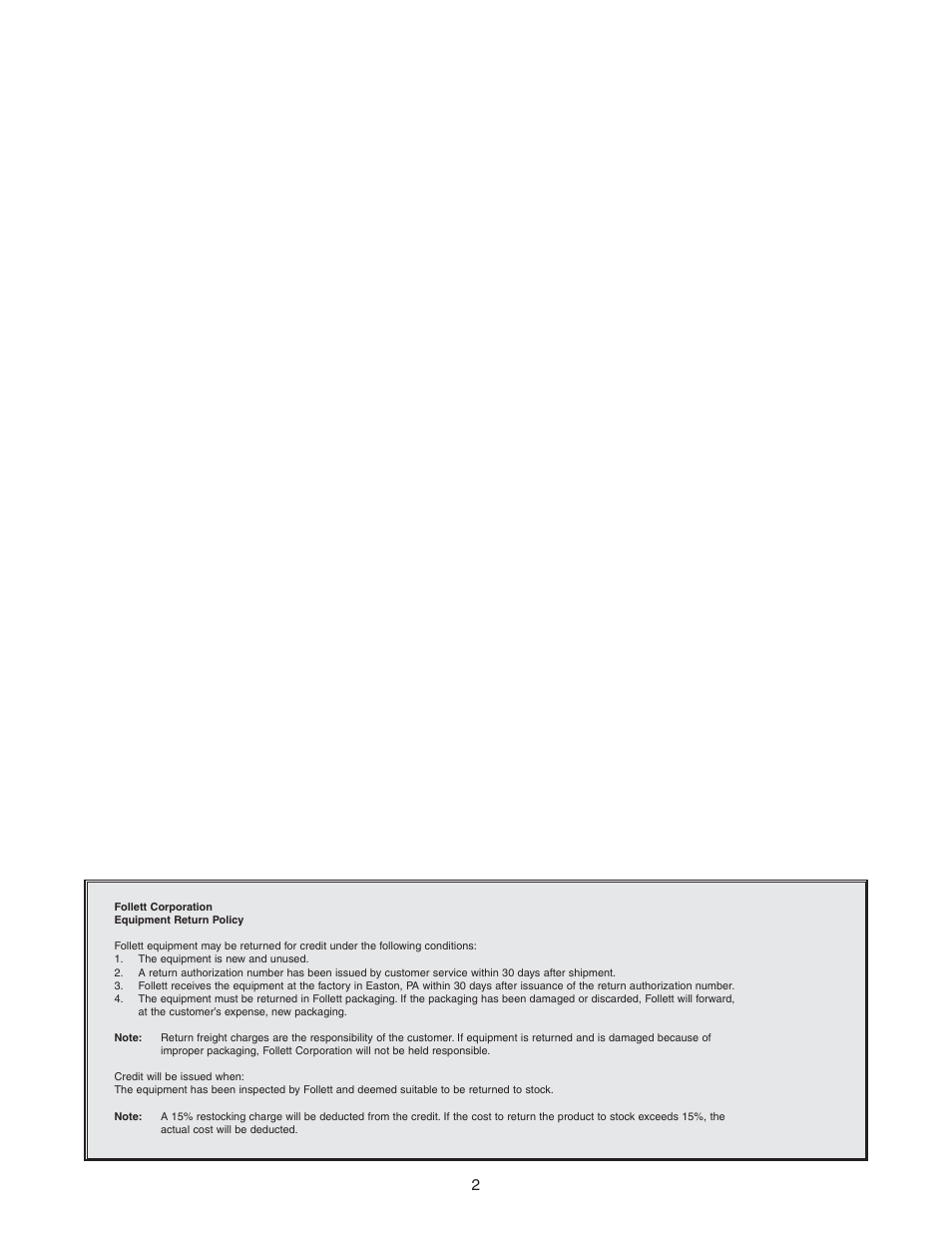 Follett HCE1400W User Manual | Page 2 / 40