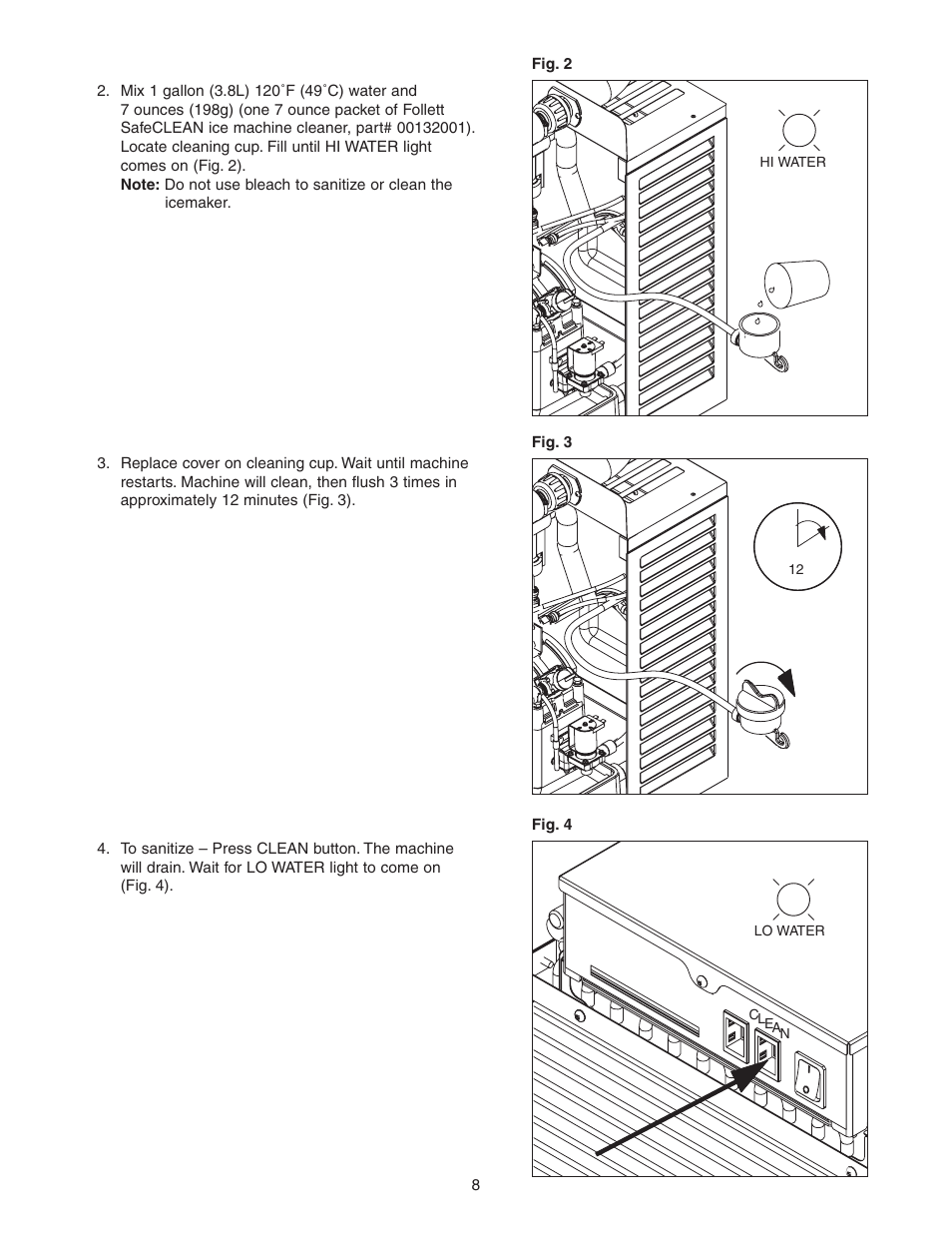 Follett HCE1400W User Manual | Page 8 / 40