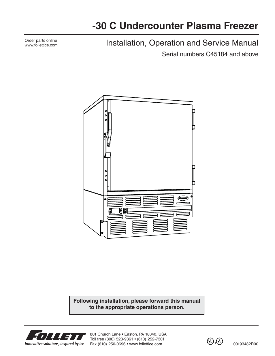 Follett C45184 User Manual | 16 pages