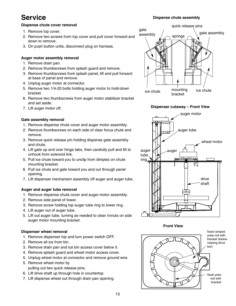 Service | Follett 00119628R01 User Manual | Page 13 / 24