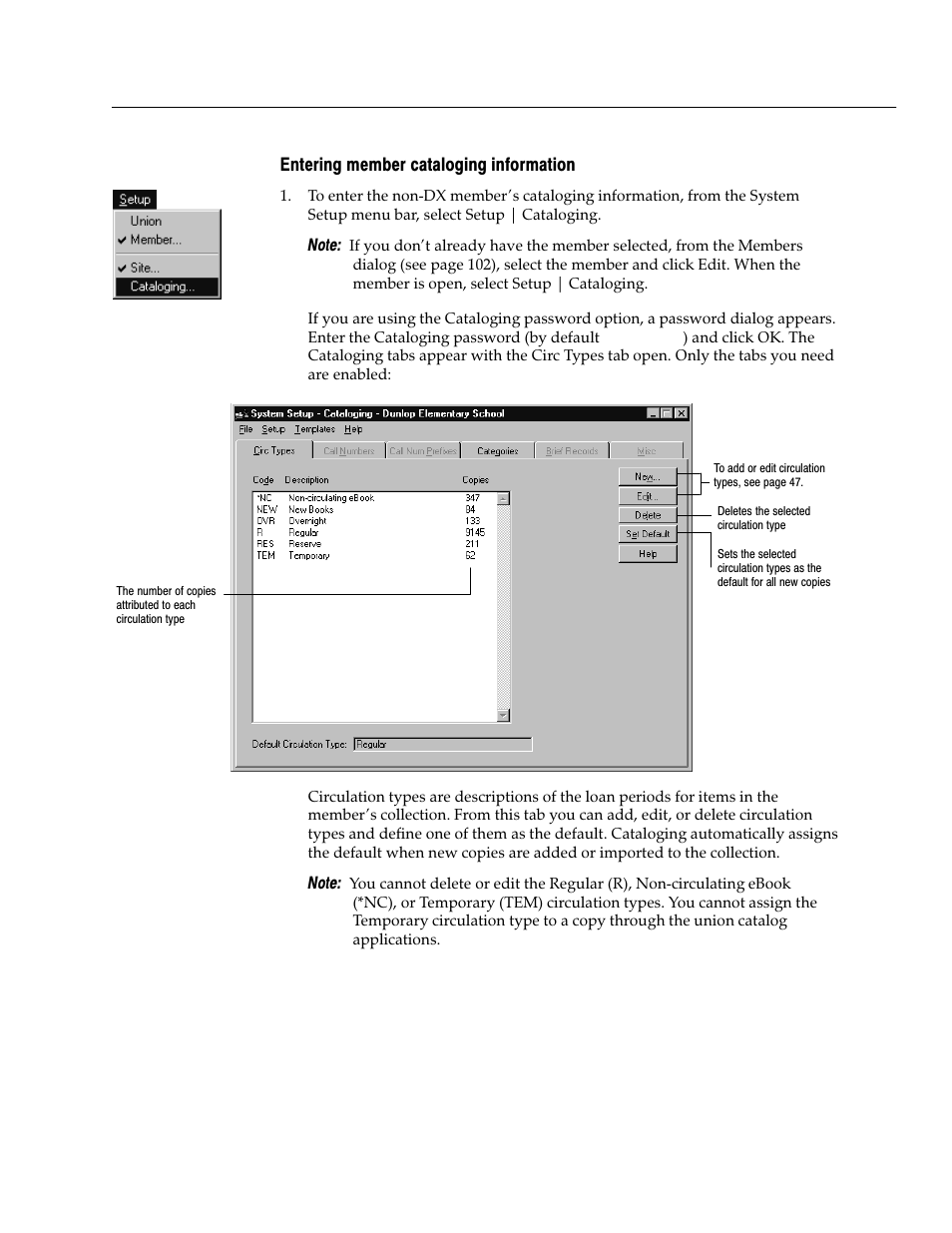 Entering member cataloging information | Follett VERSION 6.00 User Manual | Page 105 / 730