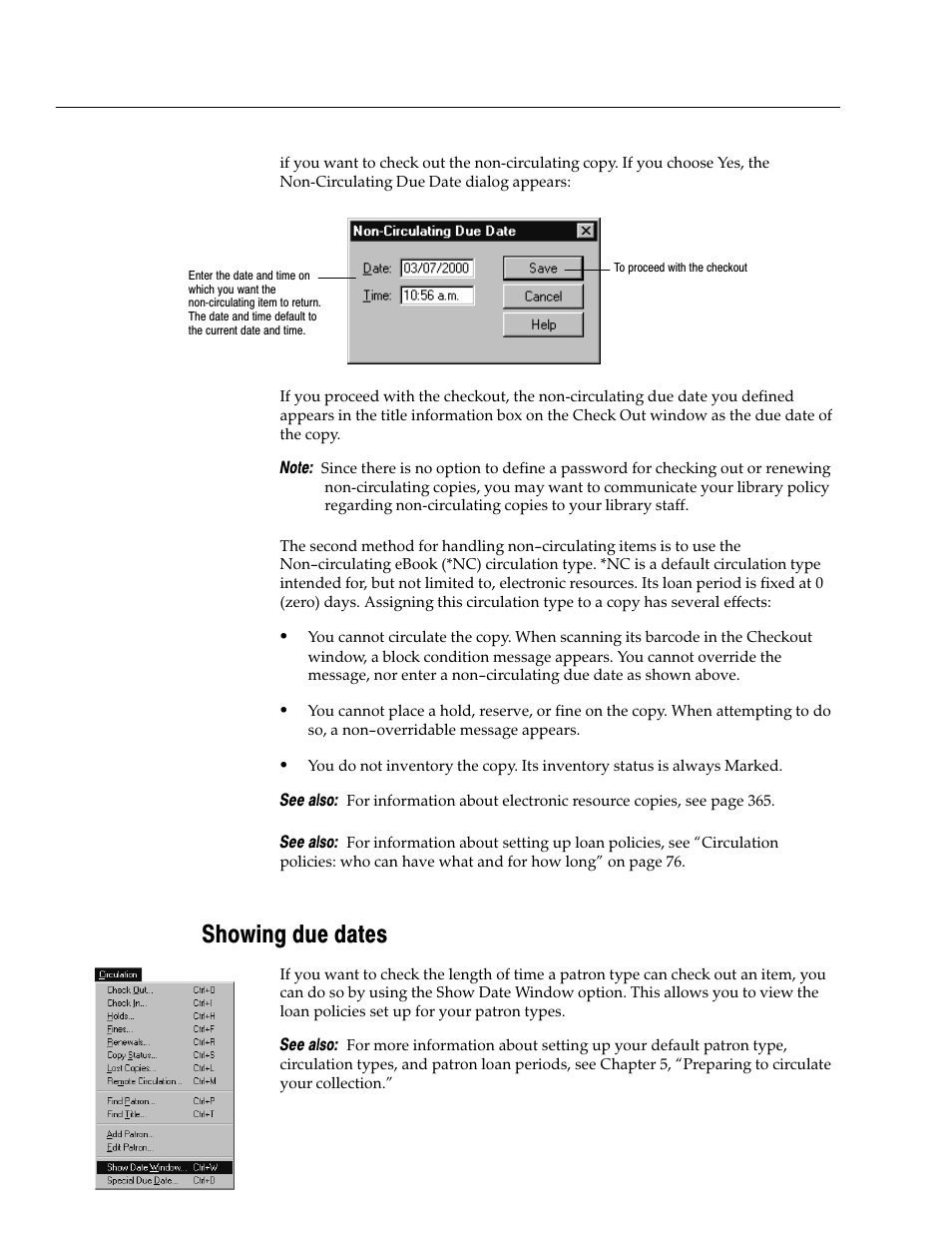 Showing due dates | Follett VERSION 6.00 User Manual | Page 142 / 730