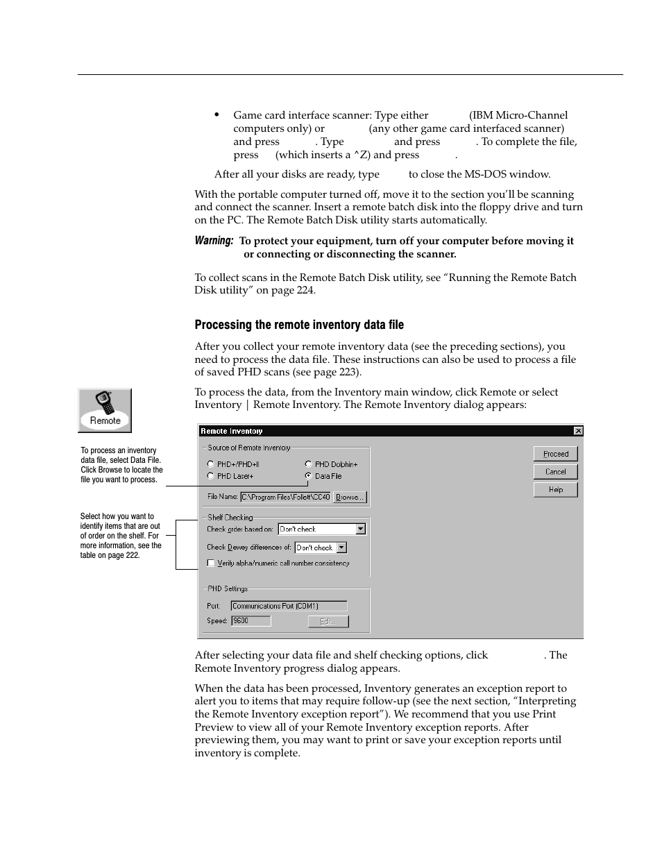 Processing the remote inventory data file | Follett VERSION 6.00 User Manual | Page 227 / 730