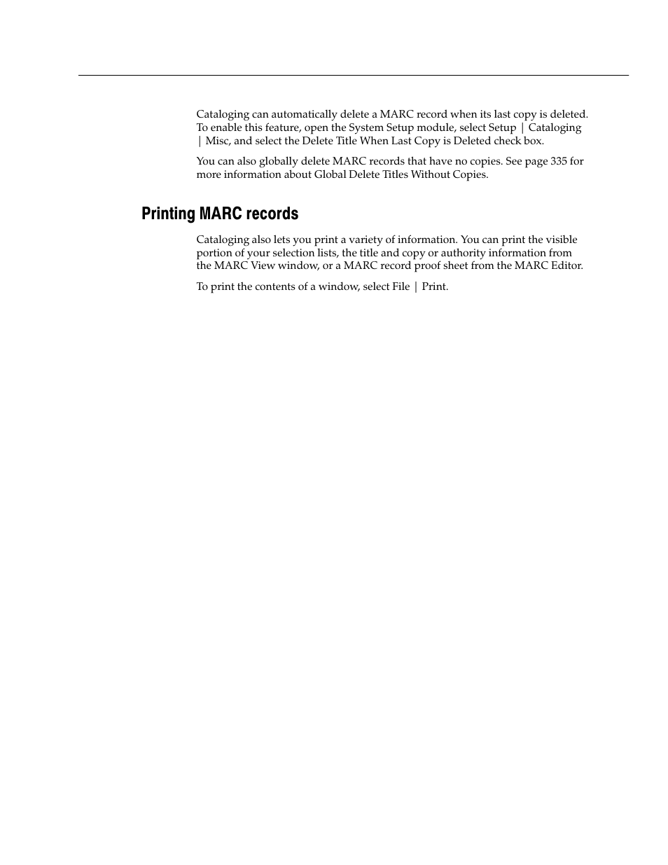 Printing marc records | Follett VERSION 6.00 User Manual | Page 253 / 730