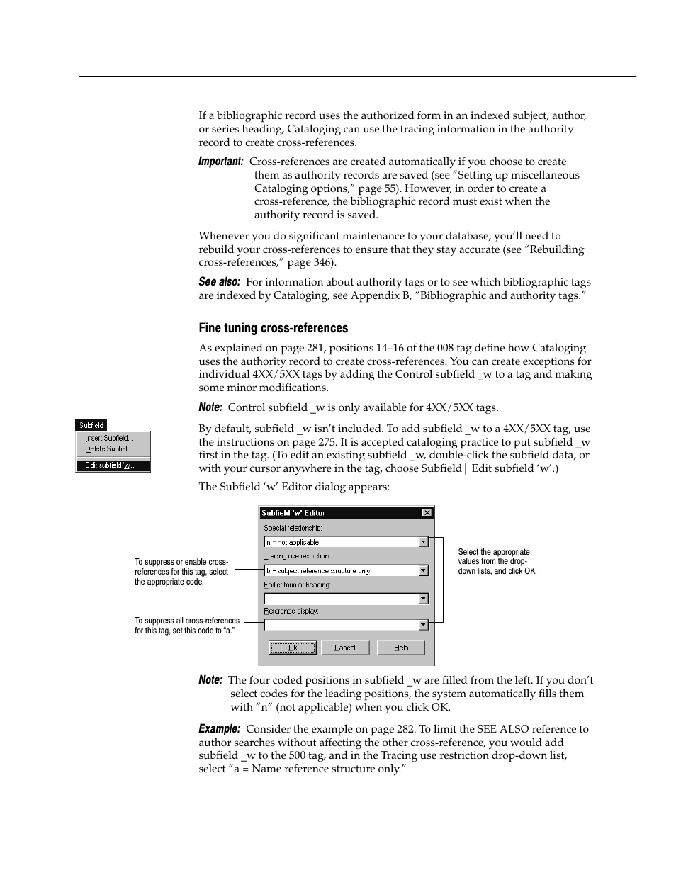 Fine tuning cross-references | Follett VERSION 6.00 User Manual | Page 283 / 730