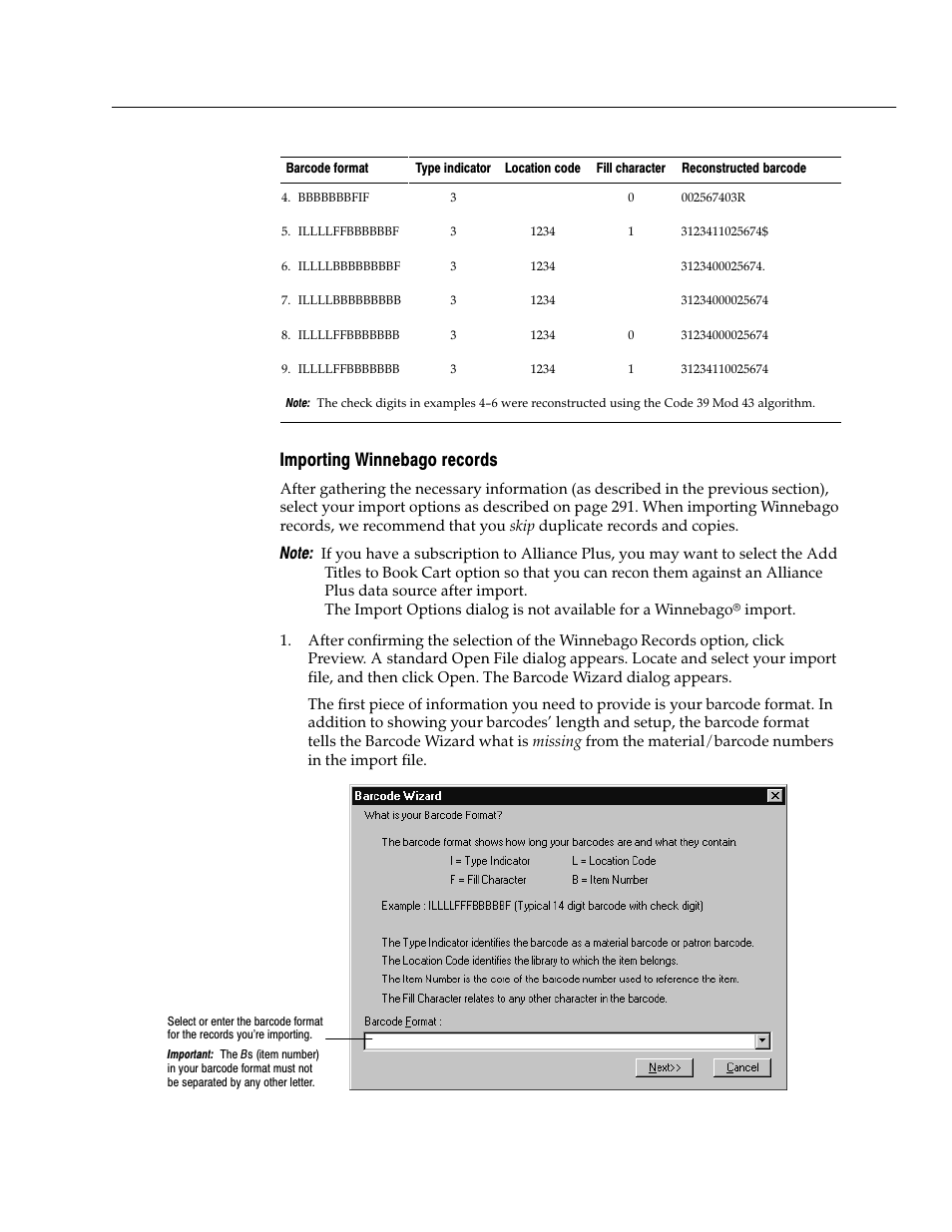 Importing winnebago records | Follett VERSION 6.00 User Manual | Page 303 / 730