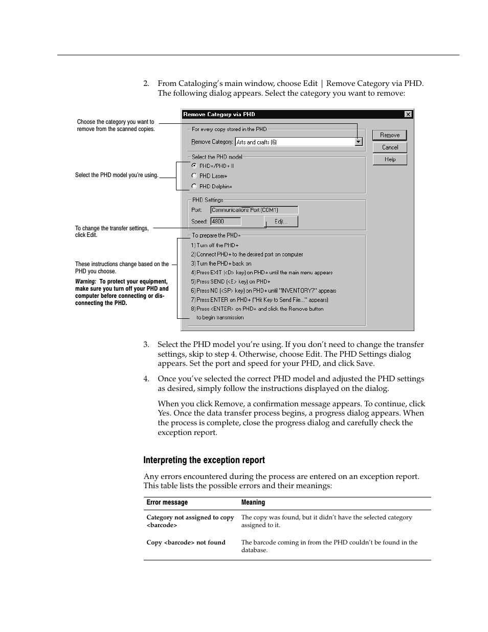 Interpreting the exception report | Follett VERSION 6.00 User Manual | Page 341 / 730