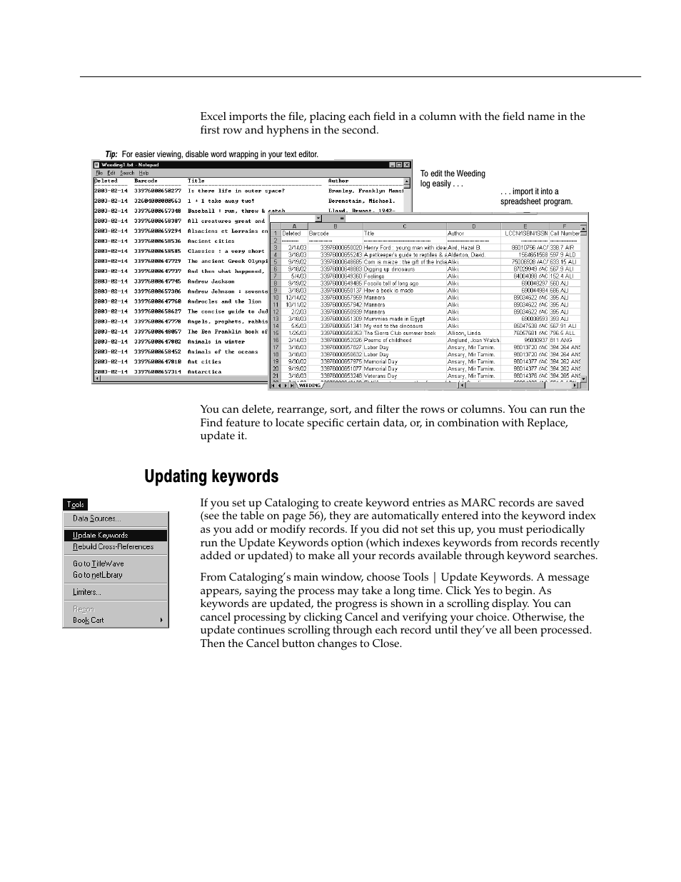 Updating keywords | Follett VERSION 6.00 User Manual | Page 345 / 730