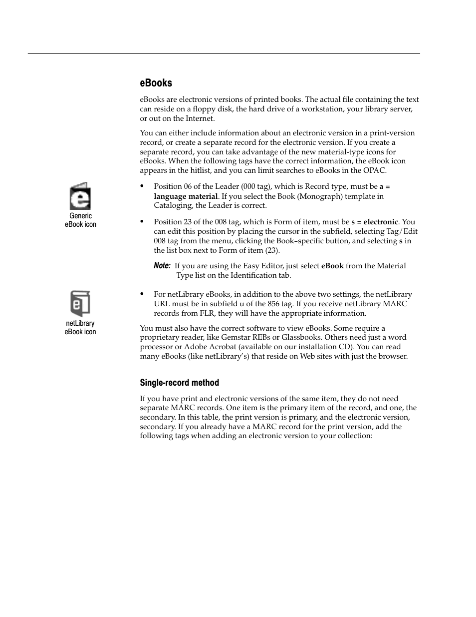 Ebooks, Single record method | Follett VERSION 6.00 User Manual | Page 360 / 730