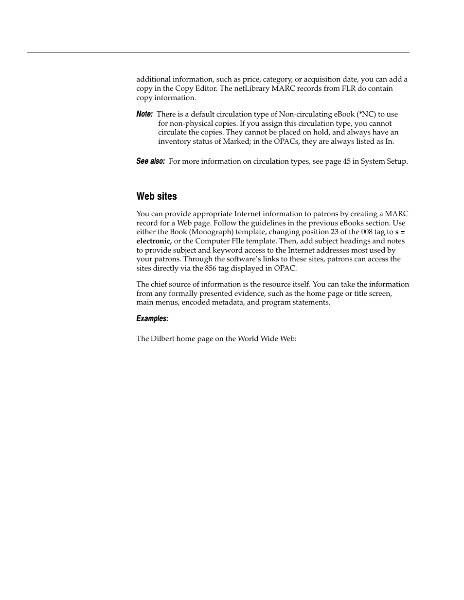 Web sites, See also, Examples | Follett VERSION 6.00 User Manual | Page 366 / 730