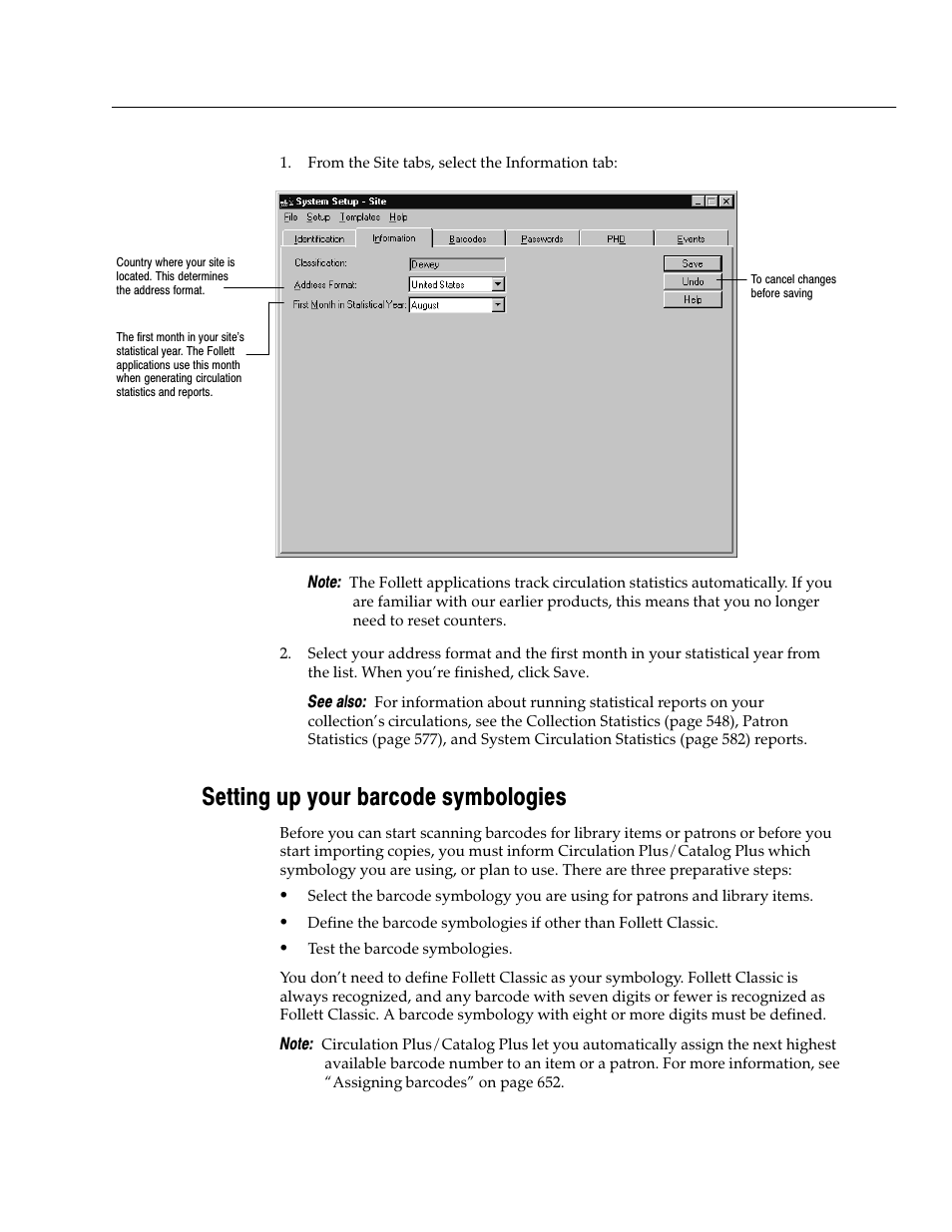 Setting up your barcode symbologies | Follett VERSION 6.00 User Manual | Page 37 / 730