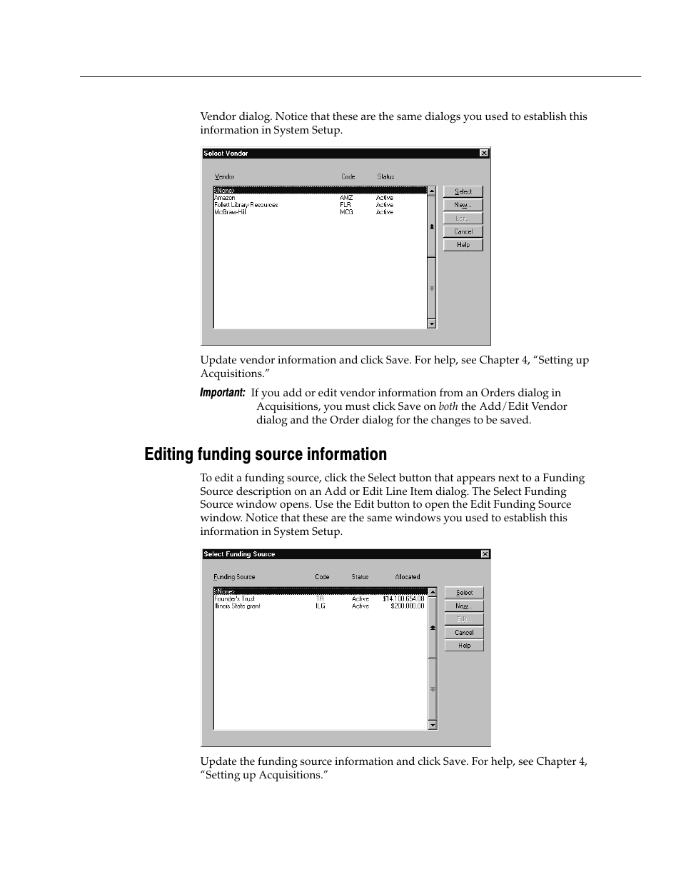 Editing funding source information | Follett VERSION 6.00 User Manual | Page 377 / 730