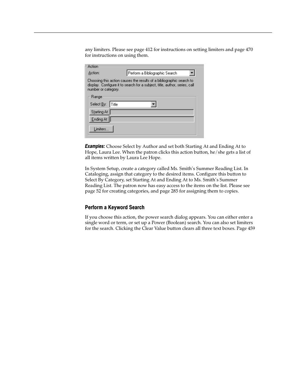 Perform a keyword search | Follett VERSION 6.00 User Manual | Page 425 / 730