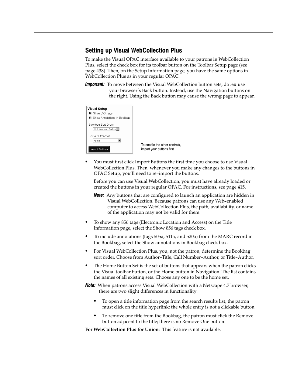 Setting up visual webcollection plus | Follett VERSION 6.00 User Manual | Page 447 / 730