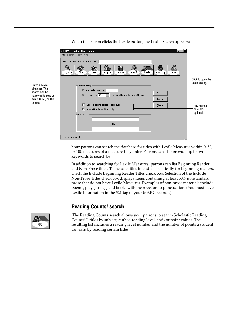 Reading counts! search | Follett VERSION 6.00 User Manual | Page 462 / 730