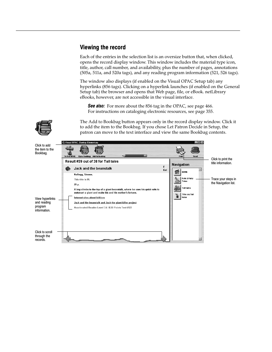 Viewing the record | Follett VERSION 6.00 User Manual | Page 482 / 730