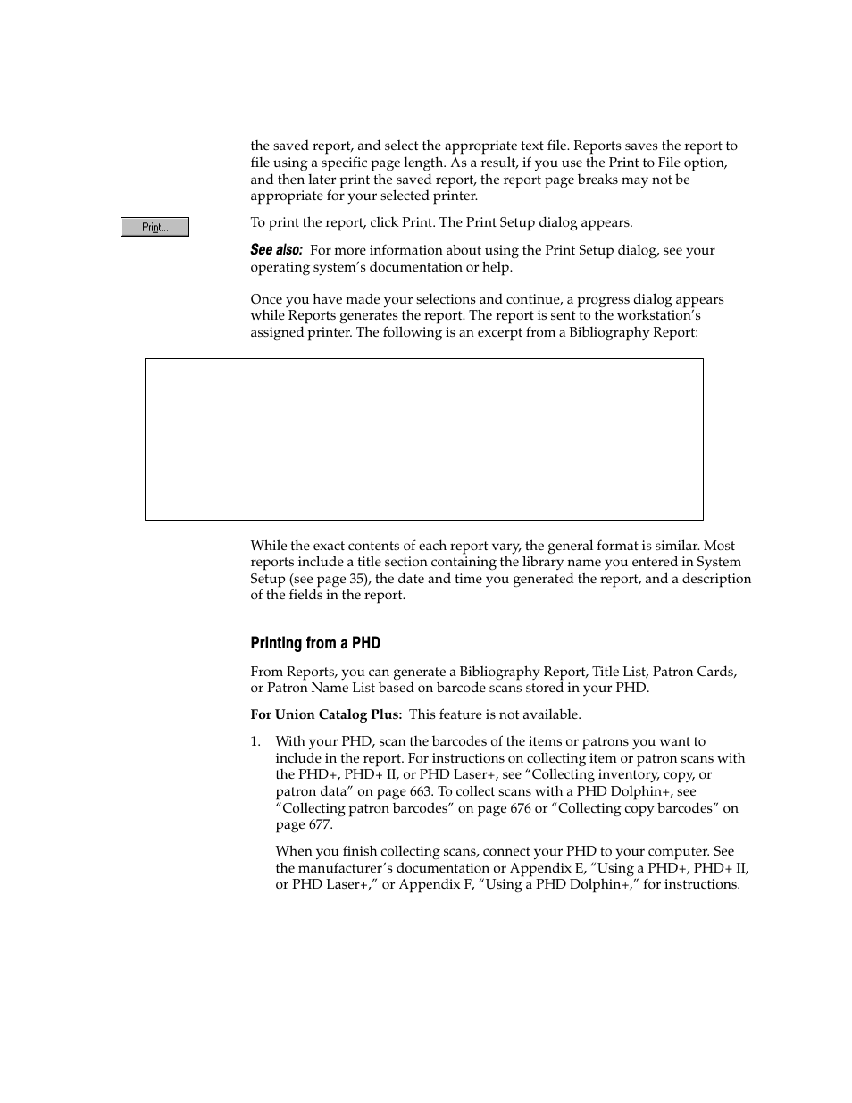 Printing from a phd | Follett VERSION 6.00 User Manual | Page 496 / 730
