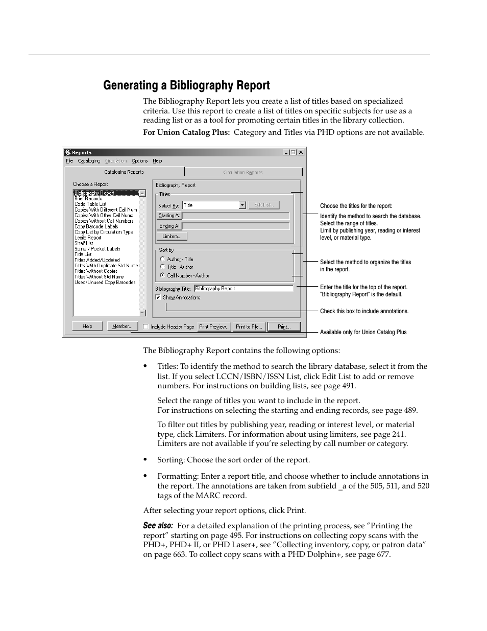 Generating a bibliography report | Follett VERSION 6.00 User Manual | Page 502 / 730