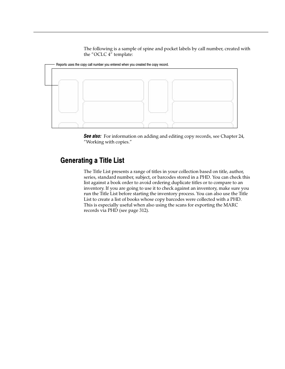 Generating a title list | Follett VERSION 6.00 User Manual | Page 525 / 730
