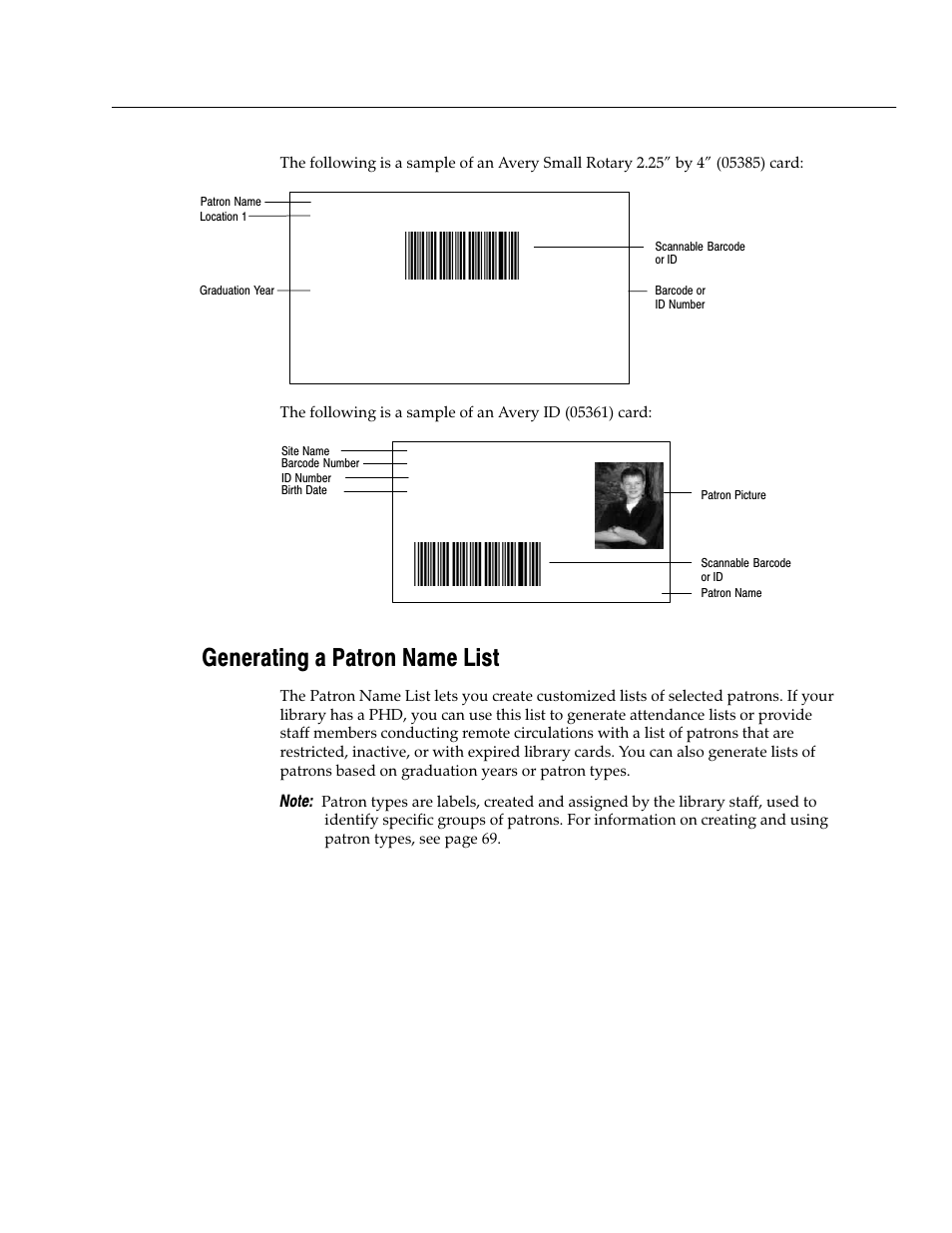 Generating a patron name list | Follett VERSION 6.00 User Manual | Page 575 / 730